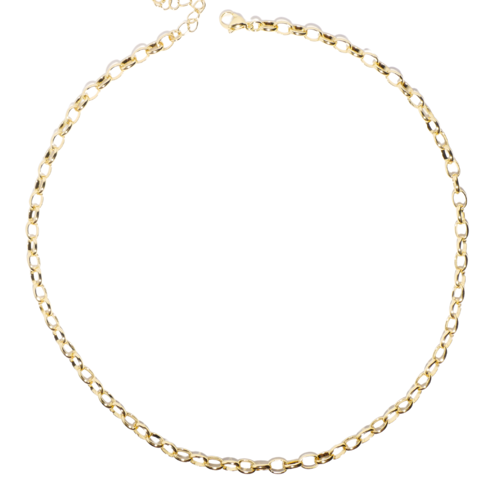 Gold-plated Chunky Rolo Necklace Chain