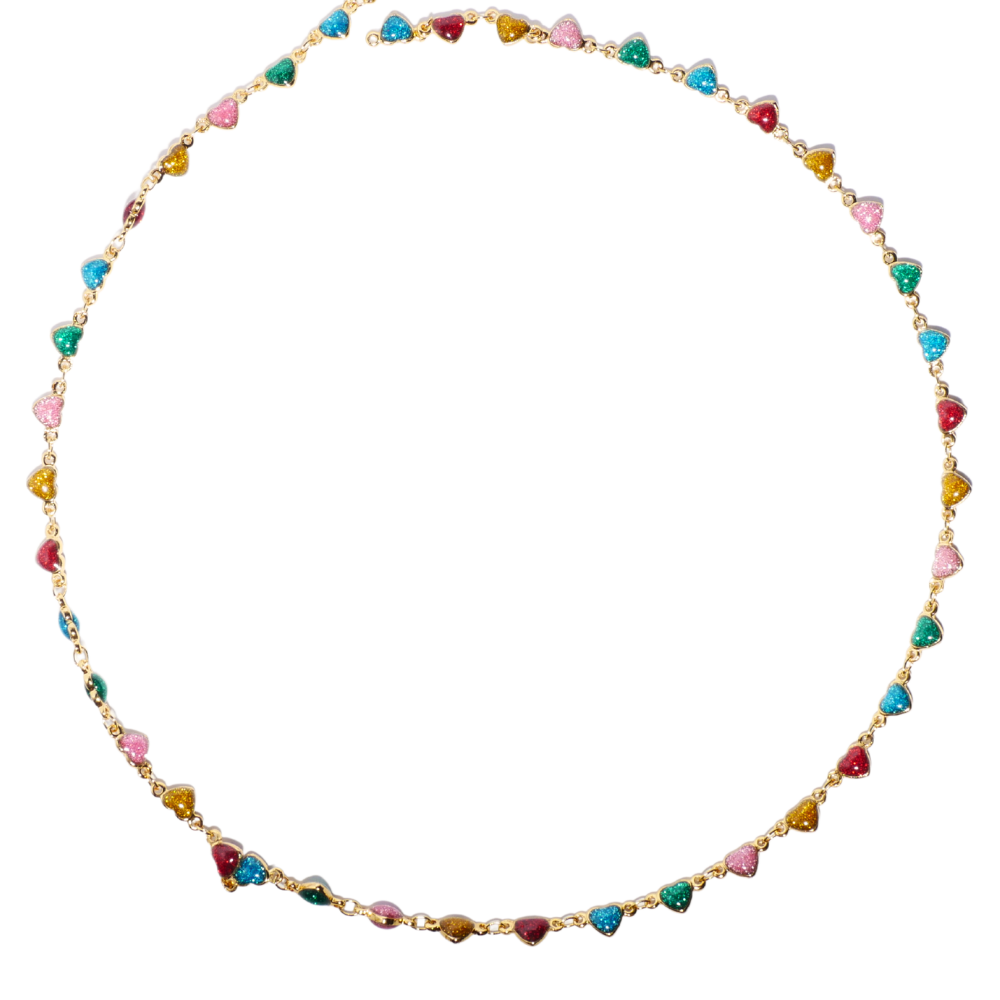 Hearts Confetti Necklace Chain