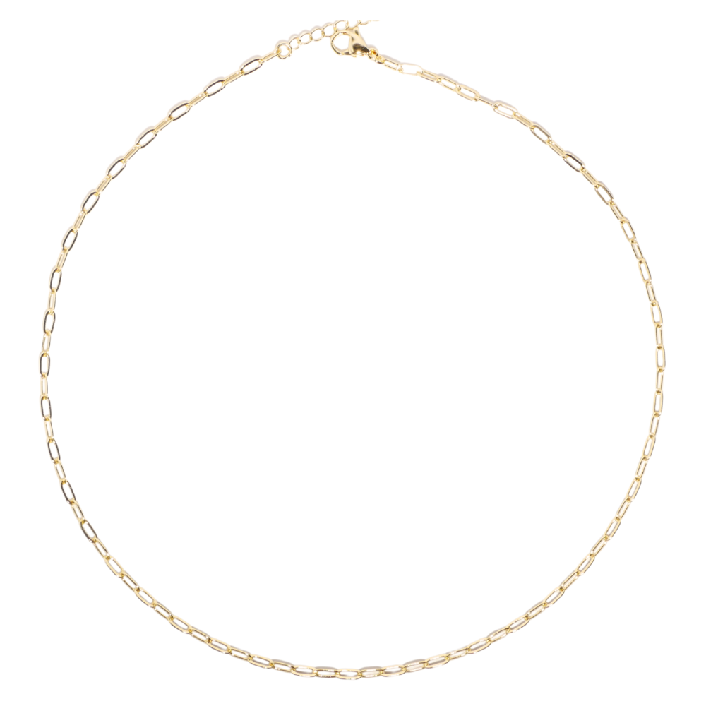 Gold-plated Mini Paperclip Necklace Chain