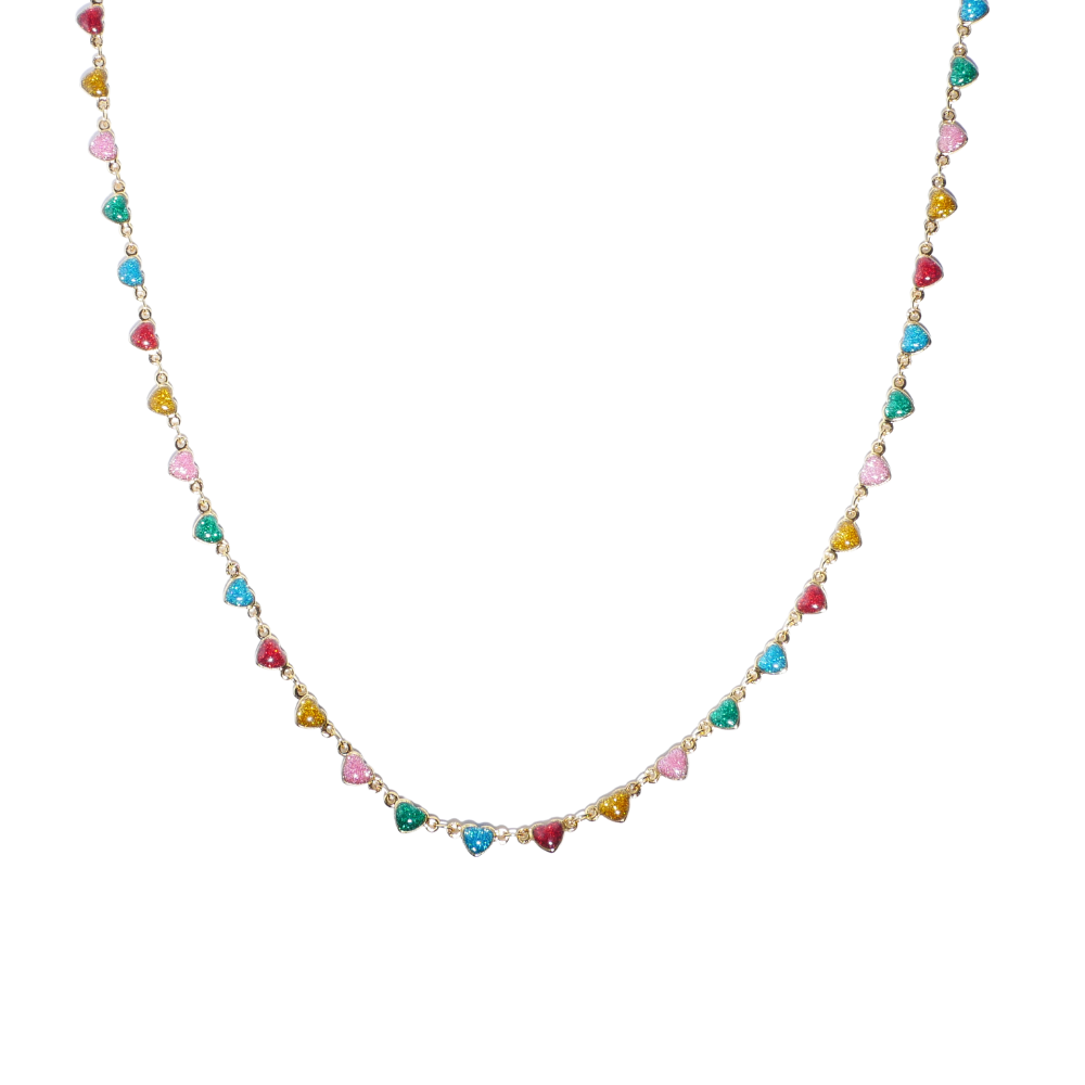 Hearts Confetti Necklace Chain