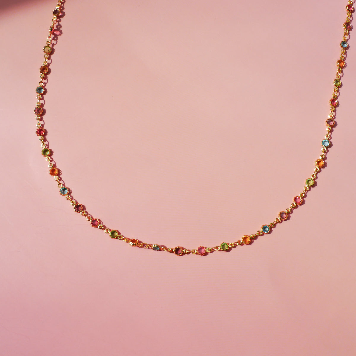 Colette Colored Gems Chain Necklace