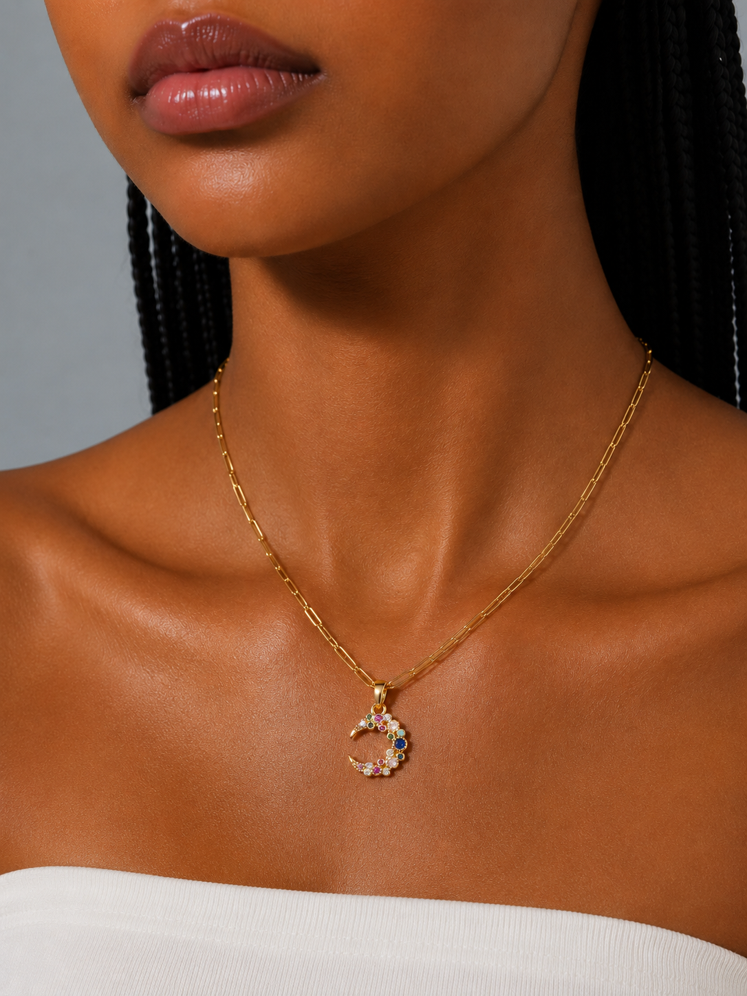 Stardust Crescent Charm
